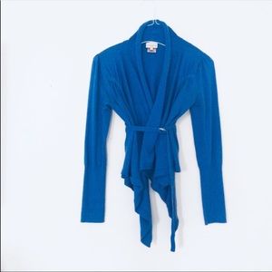 Karen Millen Blue Draped Cardigan